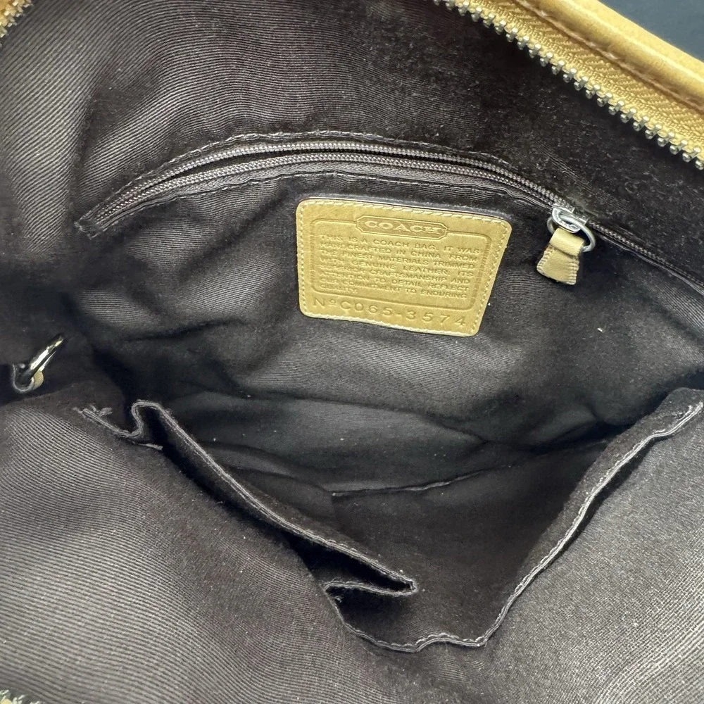 Y2K COACH Purse Monogram Brown & Beige 2000's Vintage‎ Shoulder Bag